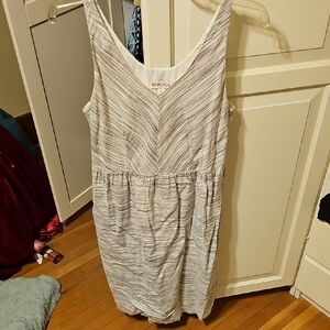 Merona Backless Gray and White Dress